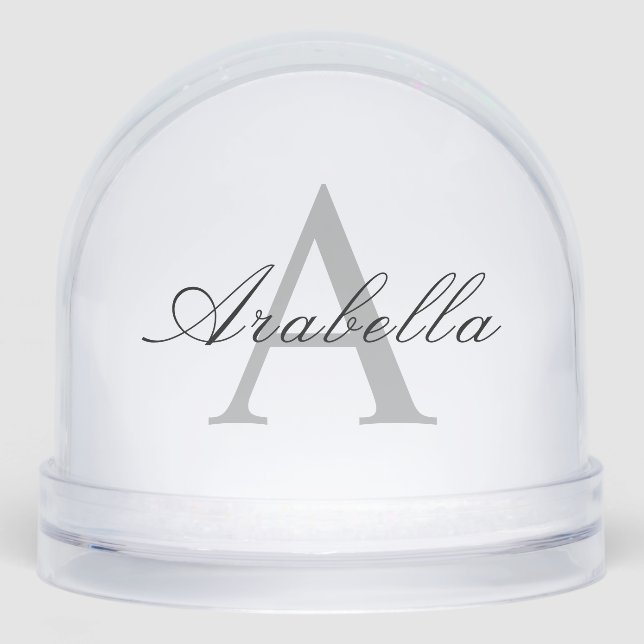 Personalised Monogram  Name  Snowglobe (Front)