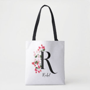 Personalised Monogram Name Tote Bag - Letter R