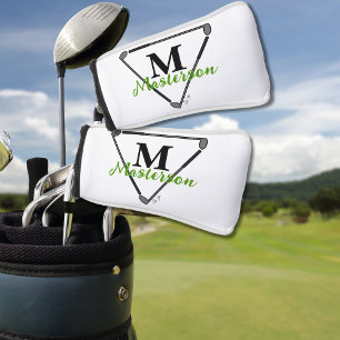 Personalised Monogram/Name Unique Golf Clubs Green Head Cover