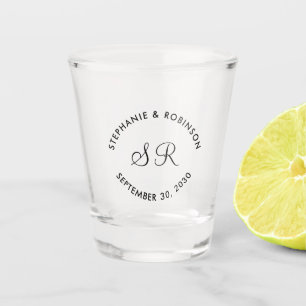 Personalised Monogram Name Wedding Shot Glass