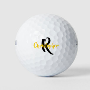 Personalised Monogram Name White Golf Balls