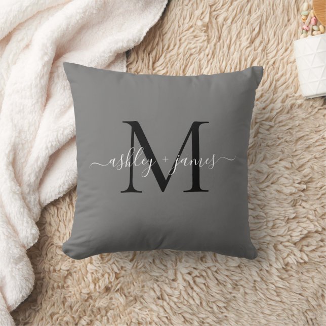 Personalised Monogram Names Wedding Cushion (Blanket)