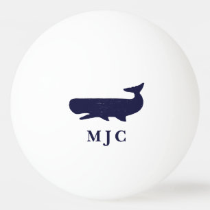 Personalised Monogram Nautical Navy Blue Beer Ping Pong Ball
