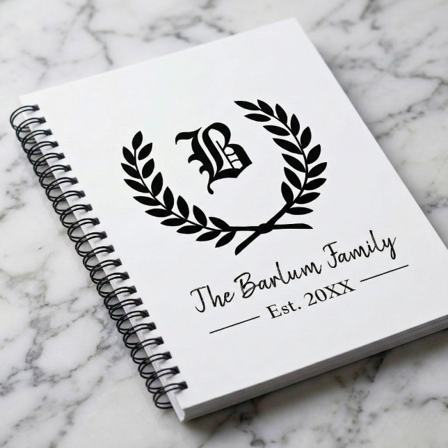 Personalised Monogram  Notebook (Personalized Monogram Notebook)