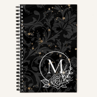 Personalised Monogram on Elegant Background Notebook