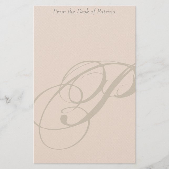 Personalised Monogram P Stationery (Front)