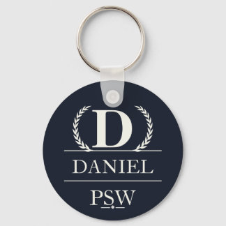 Personalised Monogram Personal Support Worker Key Ring