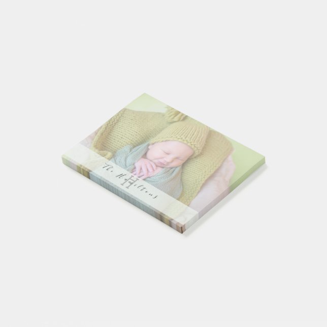 Personalised  Monogram Photo Post it Notes (Angled)