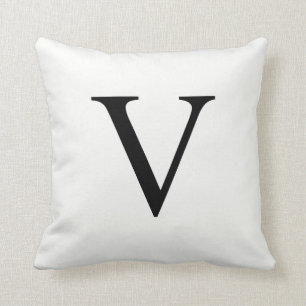 Personalised Monogram Pillow Initial V