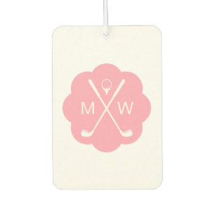 Personalised Monogram Pink Car Air Freshener