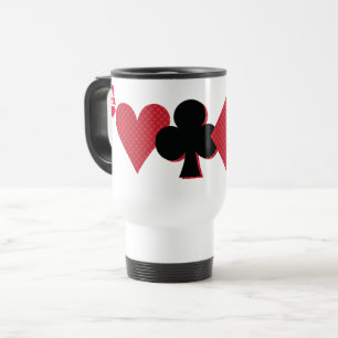 Personalised Monogram Playing Card Bridge & Poker Travel Mug