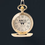 Personalised Monogram Pocket Watch<br><div class="desc">Add timeless charm with this Personalised Monogram Pocket Watch, a classic keepsake for any occasion. Featuring a custom monogram on a sleek, vintage-inspired design, this elegant accessory makes the perfect gift for groomsmen, dads, or graduates. Crafted for both style and sentiment, it's a thoughtful way to commemorate special moments. Personalise...</div>