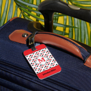 Personalised Monogram Poker Playing Card Suit Luggage Tag