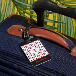 Personalised Monogram Poker Playing Card Suit Luggage Tag