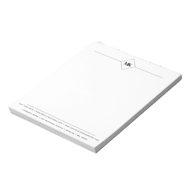 Personalised Monogram Professional  Notepad (Rotated)