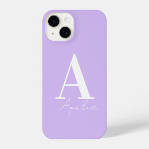 Personalised Monogram Purple Lilac  iPhone 14 Case