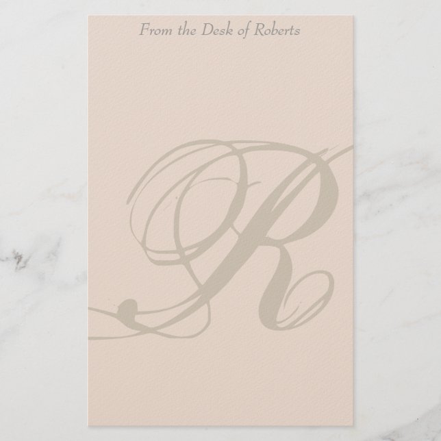 Personalised Monogram R Stationery (Front)