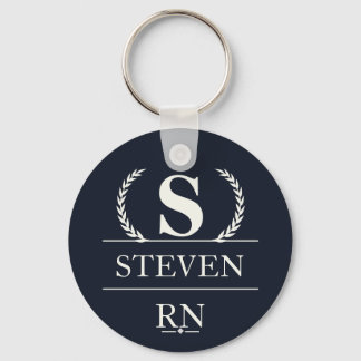 Personalised Monogram Registered Nurse Gift Key Ring
