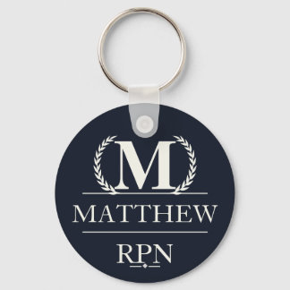Personalised Monogram Registered Practical Nurse Key Ring