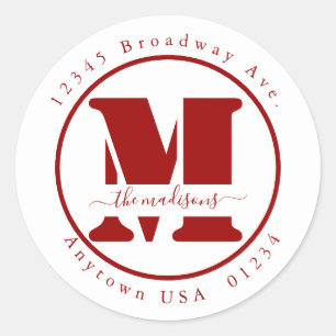 Personalised Monogram Return Address Envelope Seal