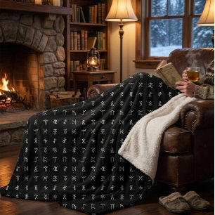 Personalised Monogram & Runic Symbol Blanket