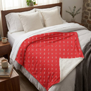 Personalised Monogram & Runic Symbol Blanket