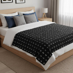 Personalised Monogram & Runic Symbol Blanket
