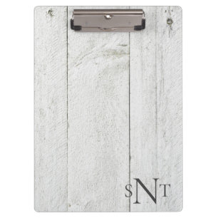 Personalised Monogram Rustic Clipboard