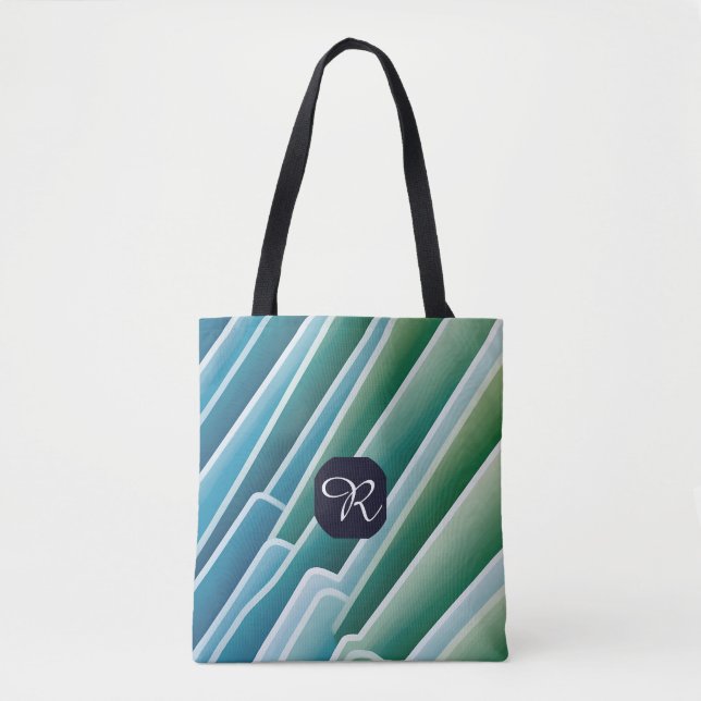 Personalised Monogram Shoulder Tote – Abstract  Bag (Front)