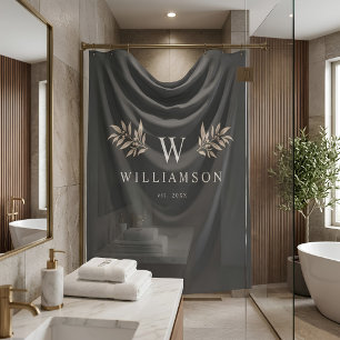 Personalised Monogram Shower Curtain with Name