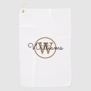 Personalised Monogram Signature Script Name Golf Towel