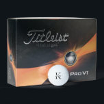 Personalised Monogram Simple Titleist Pro V1 Golf Balls<br><div class="desc">Personalised Monogram golf Titleist Pro V1 golf ball.  Simple.</div>