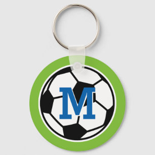 Personalised monogram soccer keychains for kids