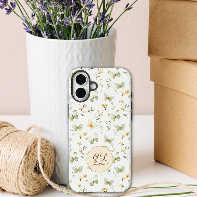 Personalised Monogram Spring Butterfly Case-Mate iPhone Case (Creator Uploaded)