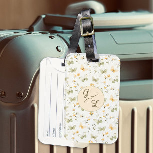 Personalised Monogram Spring Butterfly Luggage Tag