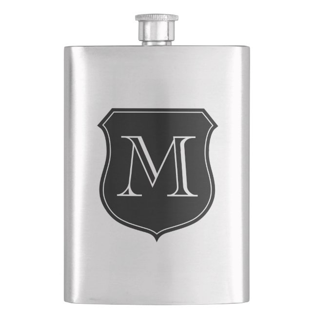 Personalised monogram stainless steel flask (Front)