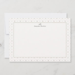 Personalised Monogram Stationary Thank You Card