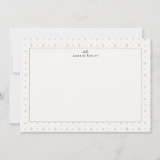 Personalised Monogram Stationary Thank You Card