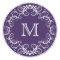 Personalised Monogram Stickers Floral Purple