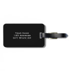 Personalised monogram striped travel luggage tag