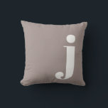 Personalised Monogram Stylish Earthy Initial Taupe Cushion<br><div class="desc">Minimalist Monogrammed Initial in Taupe Brown Throw Pillow - Please message me if you need help with letter placement.</div>