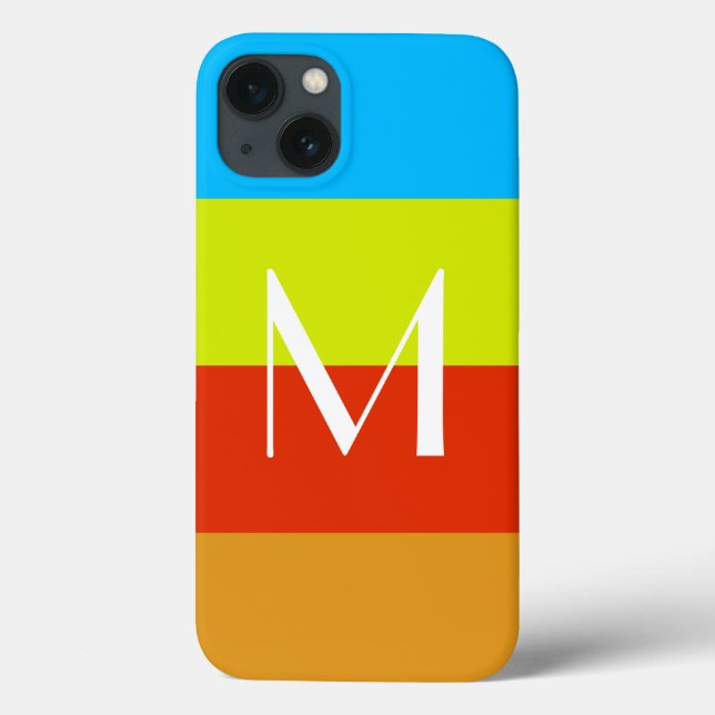 Personalised Monogram Summer Fun Case-Mate iPhone Case (Back)