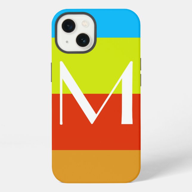 Personalised Monogram Summer Fun iPhone Case (Back)