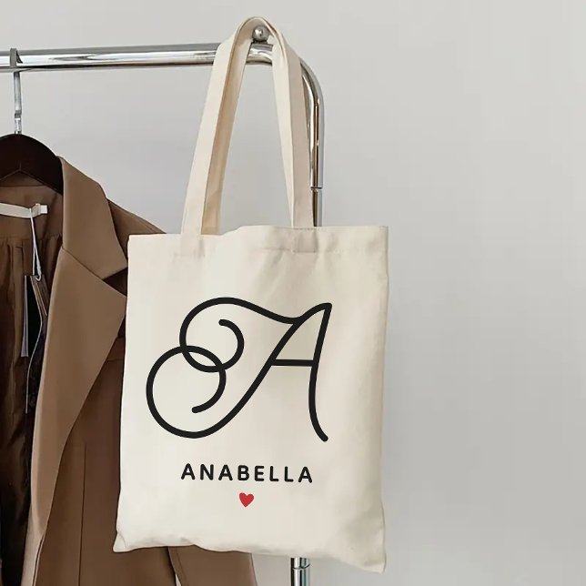 Personalised Monogram Tote Bag, Gift for Women Bag (monogram tote bag, initial name tote, custom name tote, personalized tote bag, bridesmaid gift,)