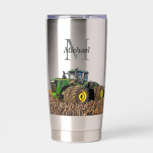 Personalised Monogram Tractor Equipment Tillage Insulated Tumbler