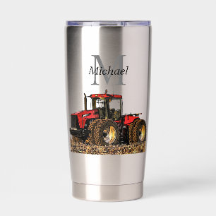 Personalised Monogram Tractor Equipment Tillage Insulated Tumbler