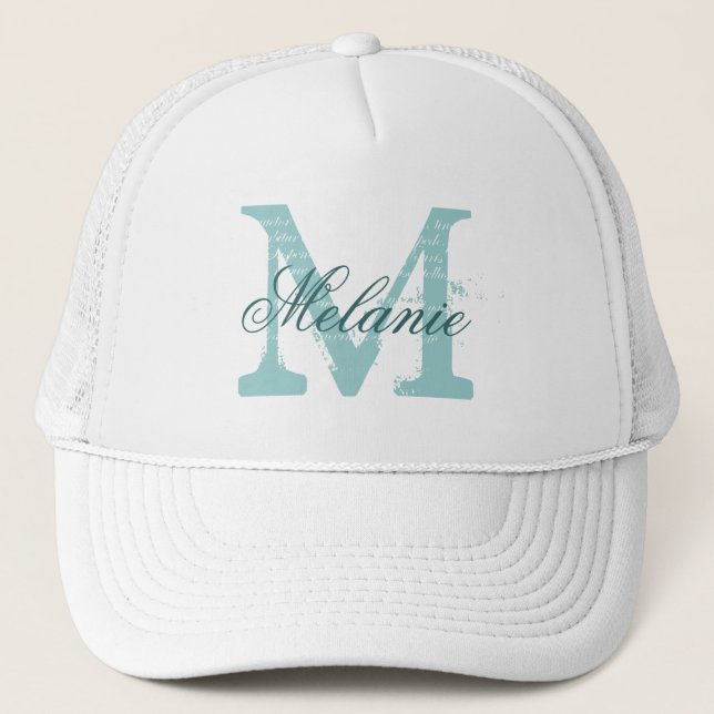 Personalised monogram trucker hat for bridesmaids (Front)
