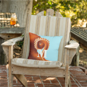 Personalised Monogram Vintage Octopus Illustration Cushion