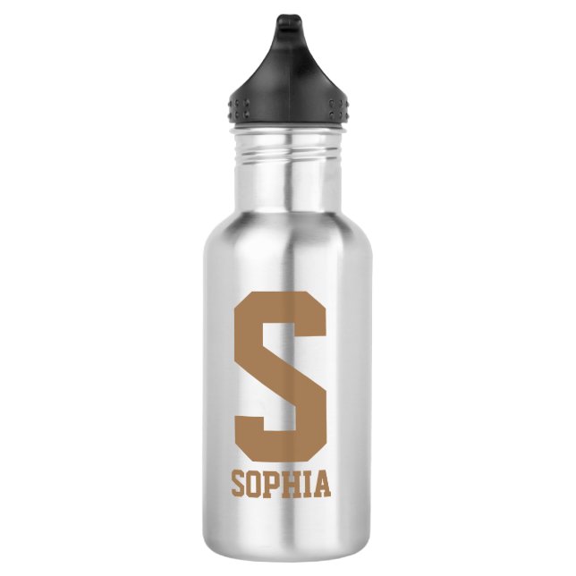 Personalised monogram Water Bottle | Sports Gift (Right)