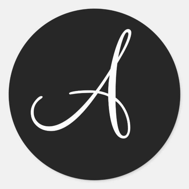 Personalised Monogram Wedding Invitation Envelope  Classic Round Sticker (Front)